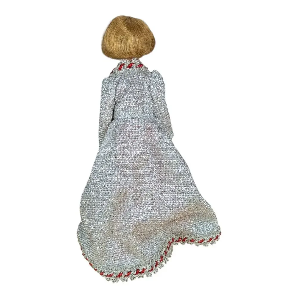 Tammy Doll Red Dress Silver Cloak Purse Handbag Ideal Toy 1965 VTG 11.5 inches